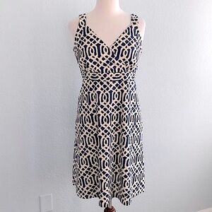 J. McLaughlin Trellis Print Faux Wrap NWT!